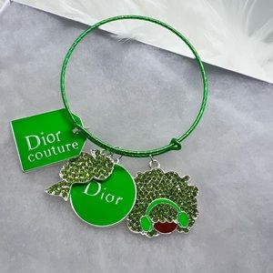 Green bangle bracelet